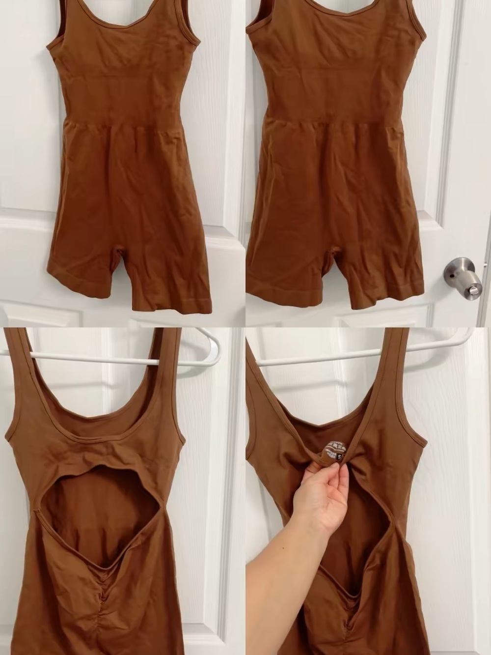 Enteriso de mujer Kids Brown One-Piece Romper - Sleeveless Cutout
